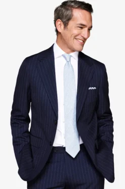 Blue pinstripe blazer