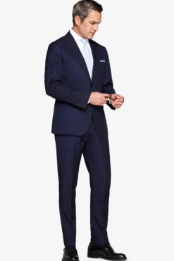 Blue pinstripe blazer