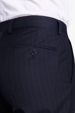 Blue pinstripe trousers