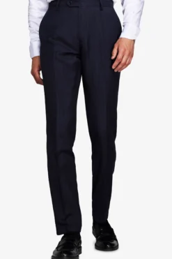 Blue pinstripe trousers