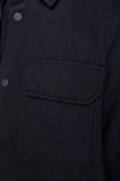Blue quilted overshirt