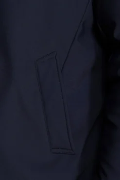 Blue technical quilted coat