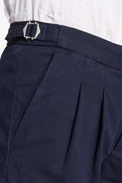Blue textured Bermuda shorts