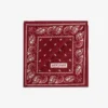 Brick red cashmere pattern pocket square