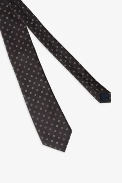 Brown circles design tie