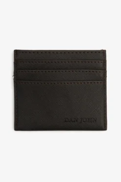 Brown Saffiano card holder