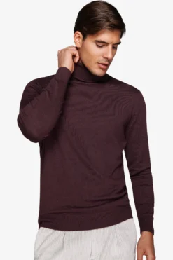 Burgundy basic turtleneck