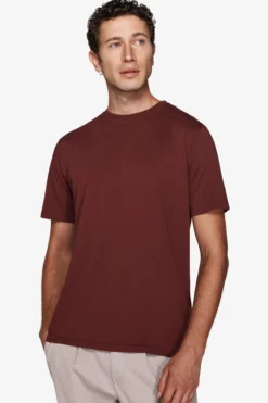 Burgundy light cotton t-shirt