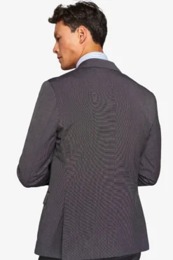 Carbon pinpoint-weave suit blazer