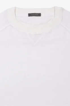 Cream fleece cut crewneck sweater