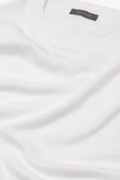 Cream fleece cut crewneck sweater