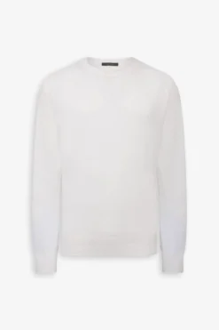 Cream fleece cut crewneck sweater