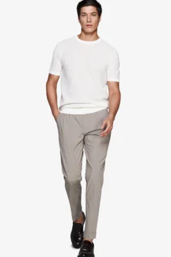 Cream linen blend woven sweater