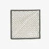 Cream micro floral design pocket square