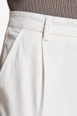 Cream woven trousers