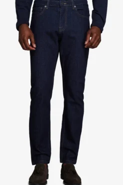Dark blue denim trousers