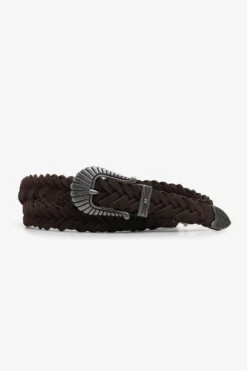 Dark brown braided belt
