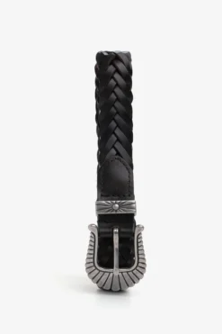 Dark brown braided belt