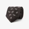 Dark brown cashmere design tie