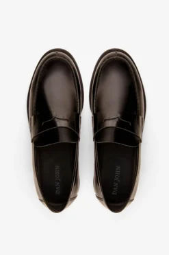 Dark brown college loafers