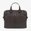 Dark brown faux-leather overnight bag