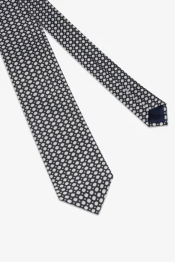 Dark brown micro circles tie