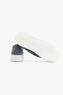 Denim suede loafers