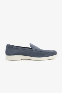 Denim suede loafers