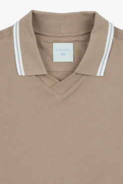 DNJ camel piquet polo shirt