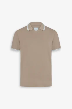 DNJ camel piquet polo shirt