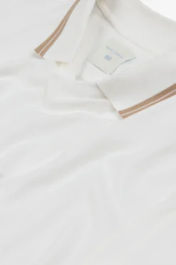DNJ cream piquet polo shirt