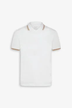 DNJ cream piquet polo shirt
