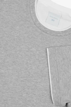 DNJ gray melange contrasting profiles t-shirt