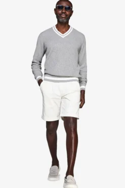 DNJ Gray V-neck sweater