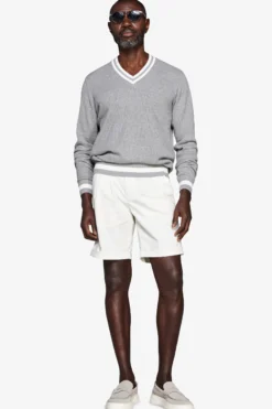DNJ Gray V-neck sweater