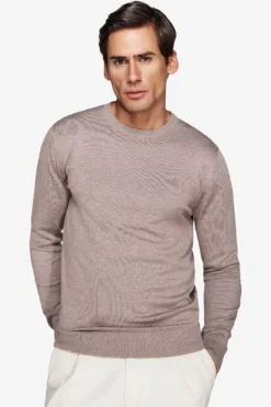 Dove gray basic crewneck jumper