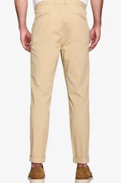 Ecru textured trousers