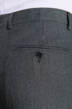 Gray birdseye suit trousers
