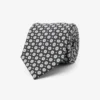 Gray hexagon pattern tie