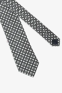 Gray hexagon pattern tie