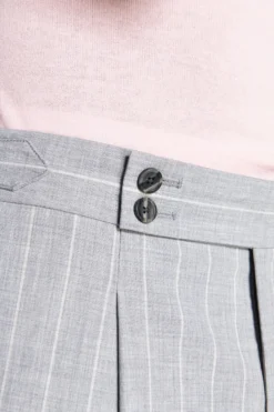 Gray pinstripe trousers