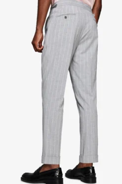 Gray pinstripe trousers