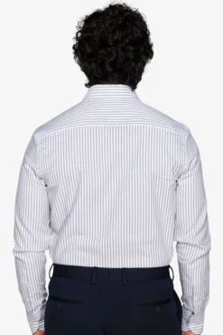 Gray striped textured shirt