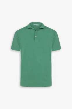Green jersey polo shirt