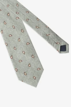 Green micro cashmere pattern tie