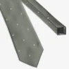 Green micro pattern tie