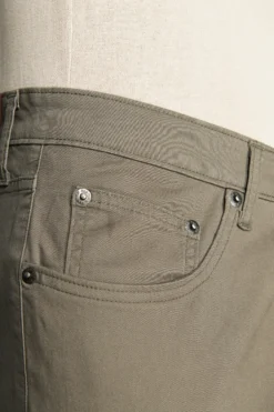 Green 5 pockets gabardine trousers