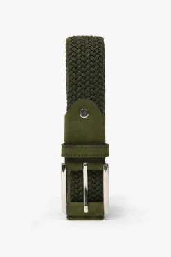 Green woven elastic belt