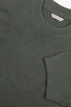 Green woven knit t-shirt
