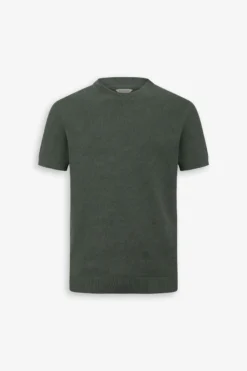 Green woven knit t-shirt